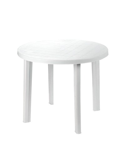 Mesa Resina Blanca Diametro 90 cm.