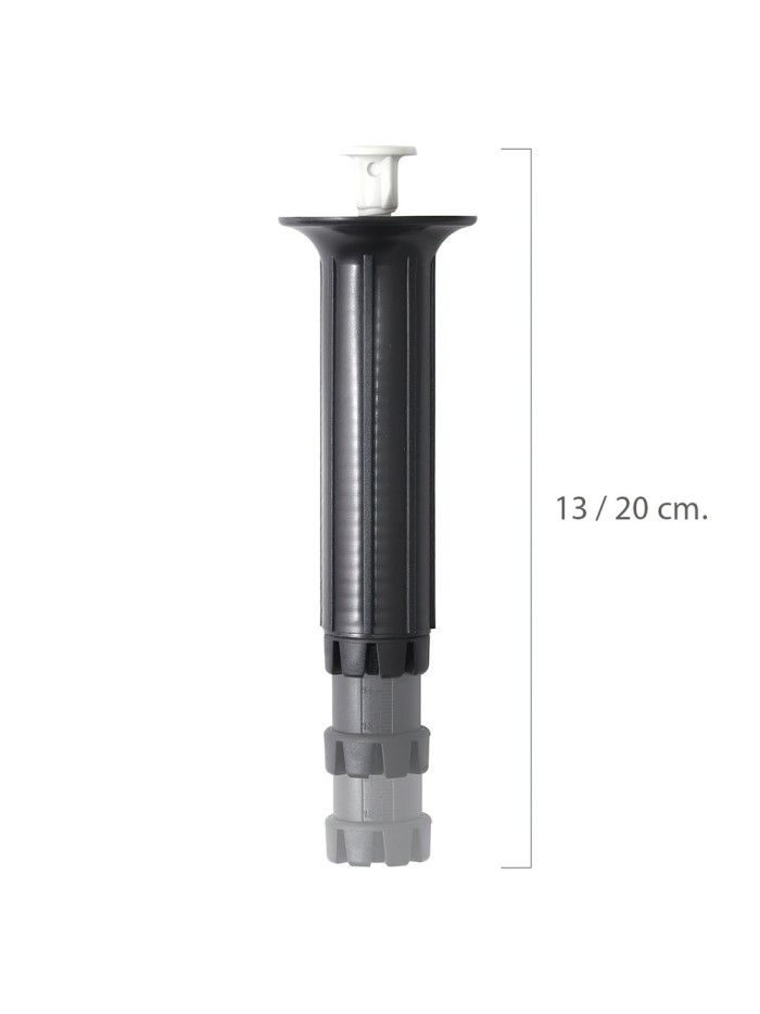 Pata Regulable Fija 13 / 20 cm. Negro
