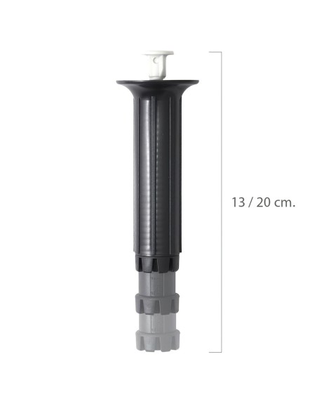 Pata Regulable Fija 13 / 20 cm. Negro