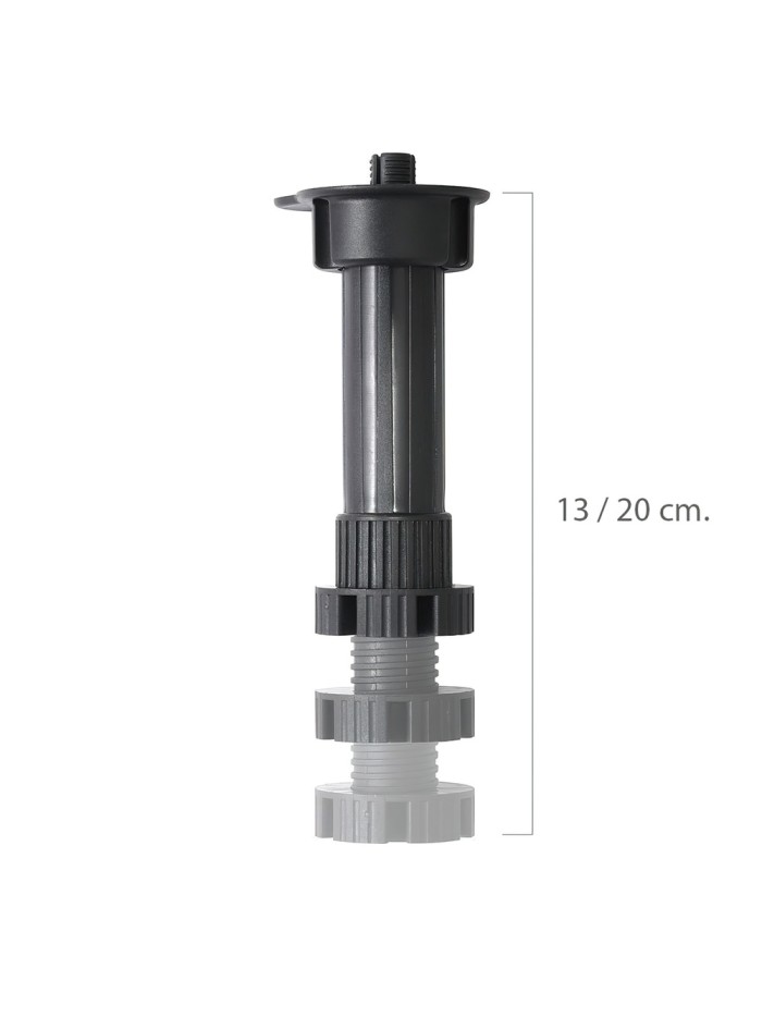 Pata Regulable Desmontable 13 / 20 cm. Negro