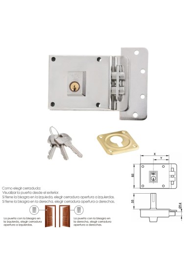 Cerradura Yale    6-0-10-hn/ Derecha