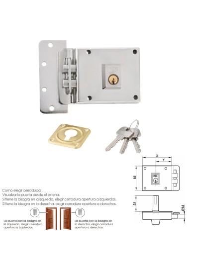 Cerradura Yale    6-0-12-hn/ Izquierda