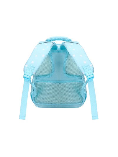 Cartera escolar liderpapel moc hila multibolsillo infantil flowers azul 350x110x270 mm