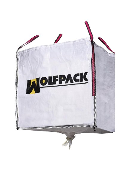 Saco Obra Big Bag Rafia 90x90x90cm. con Válvula.  Carga máxima seg. 1.000Kg.