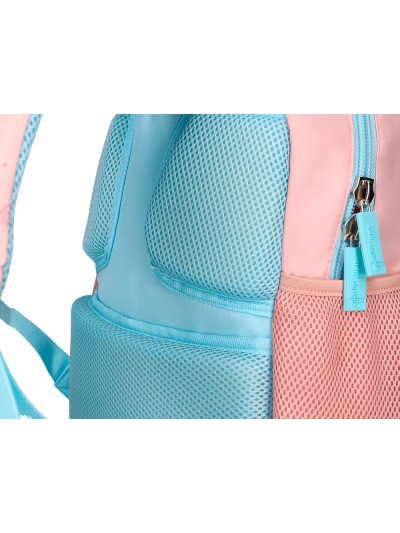 Cartera escolar liderpapel moc hila multibolsillo infantil rainbows rosa 350x110x270 mm