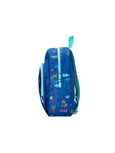 Cartera escolar liderpapel moc hila infantil safari diseño cocodrilo azul marino 330x100x250 mm