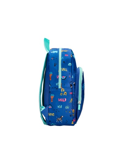 Cartera escolar liderpapel moc hila infantil safari diseño cocodrilo azul marino 330x100x250 mm