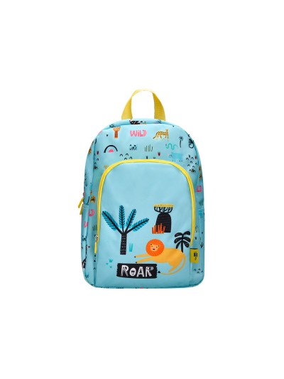 Cartera escolar liderpapel moc hila infantil safari diseño leon azul 330x100x250 mm