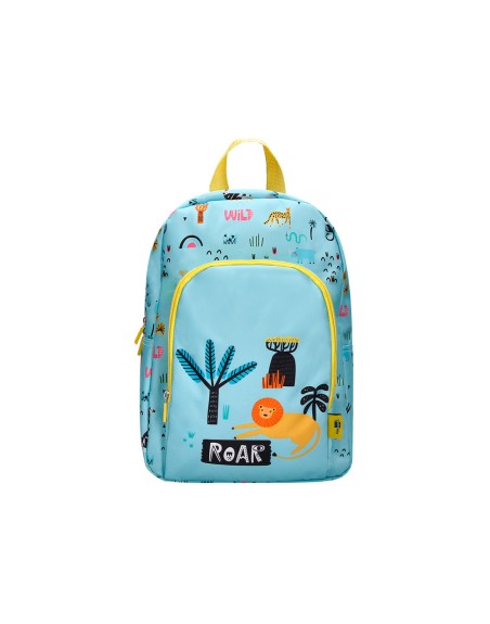 Cartera escolar liderpapel moc hila infantil safari diseño leon azul 330x100x250 mm