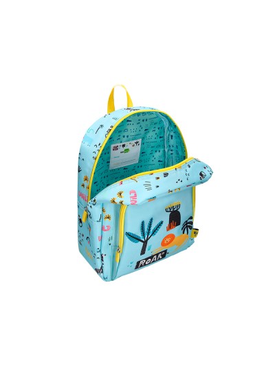 Cartera escolar liderpapel moc hila infantil safari diseño leon azul 330x100x250 mm
