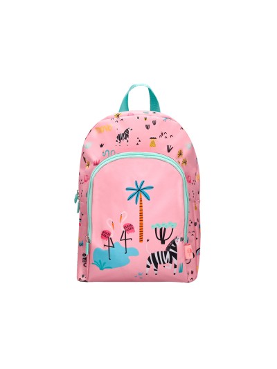 Cartera escolar liderpapel moc hila infantil safari diseño cebra rosa 330x100x250 mm