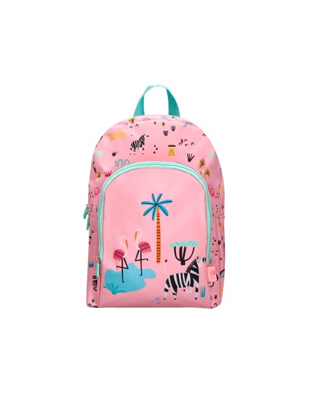 Cartera escolar liderpapel moc hila infantil safari diseño cebra rosa 330x100x250 mm