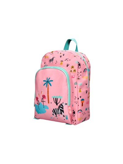 Cartera escolar liderpapel moc hila infantil safari diseño cebra rosa 330x100x250 mm
