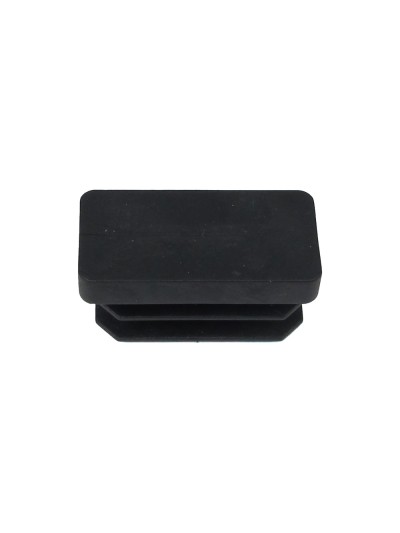 Contera Rectangular Negra 15x30mm. Blister 4 piezas.