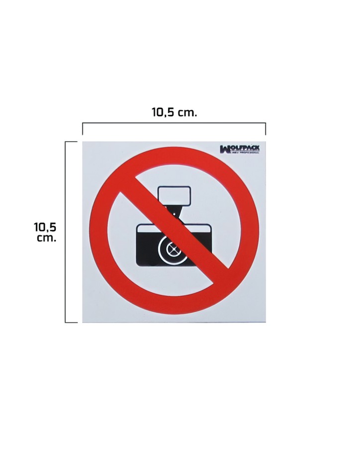 Cartel Prohibido Hacer Fotografias 10,5x10,5 Cartel Prohibido Hacer Fotografias 10,5x10,5