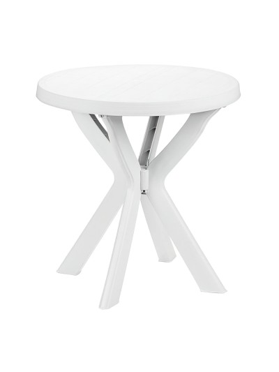 Mesa Resina Blanca Redonda Ø 70 x 72 cm. (Alt)