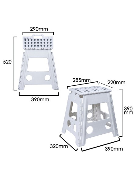 Taburete Plegable 29x22x39 cm.