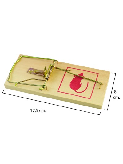 Trampa ratas madera 17,5 x 8 cm.