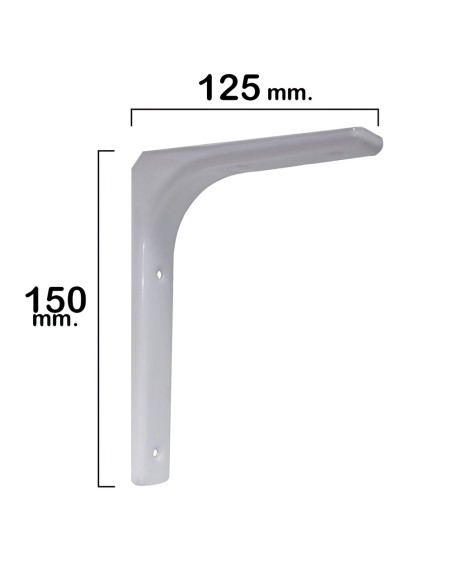 Palomilla Reforzada Blanca   150x125 mm.
