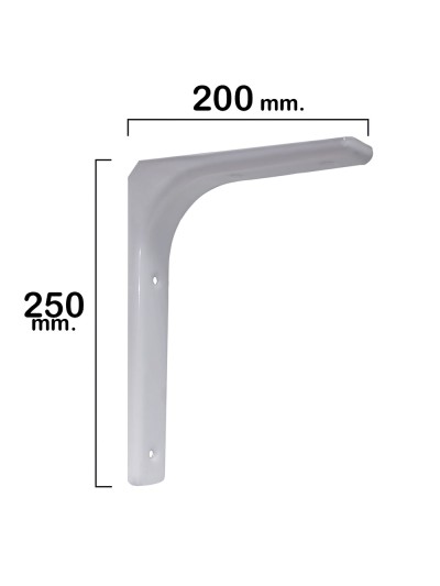 Palomilla Reforzada Blanca   250x200 mm.