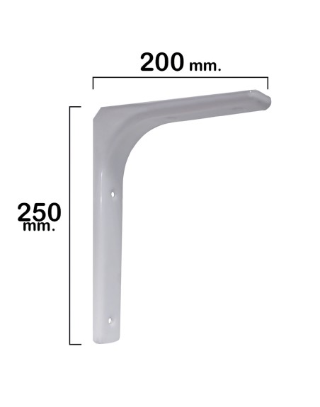 Palomilla Reforzada Blanca   250x200 mm.