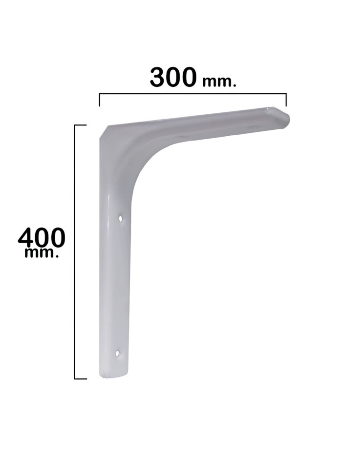 Palomilla Reforzada Blanca   400x300 mm.