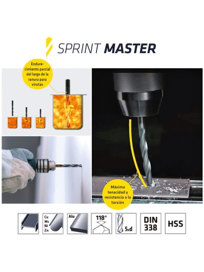 Broca Alpen Hss Sprint Master Ø 12,50 mm. (Blister 1 pieza)