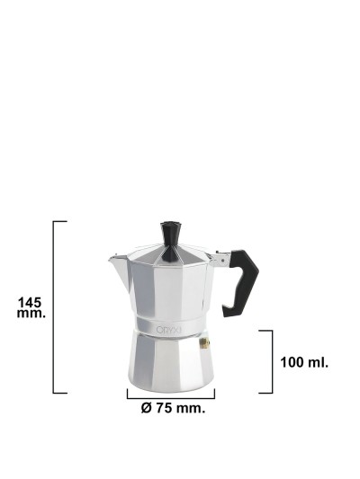 Cafetera Aluminio 2 Tazas (100 ml.) Classic
