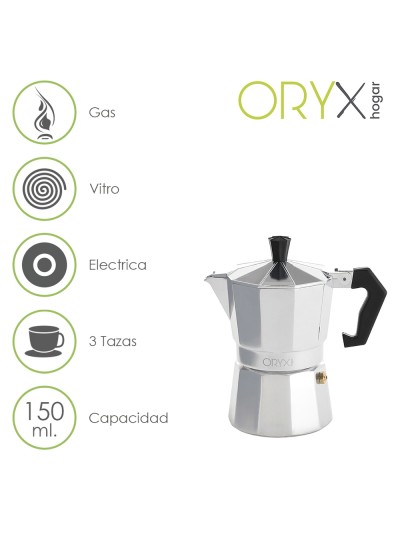 Cafetera Aluminio 3 Tazas (150 ml.) Classic