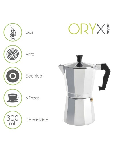 Cafetera Aluminio 6 Tazas (300 ml.) Classic