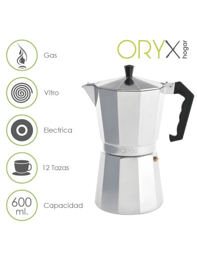 Cafetera Aluminio 12 Tazas (600 ml.) Classic