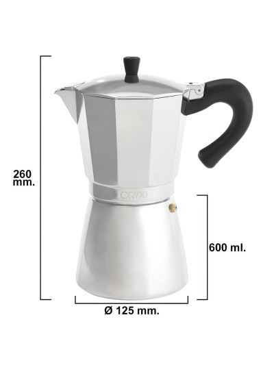 Cafetera Inducción Aluminio  12 Tazas (600 Ml.)