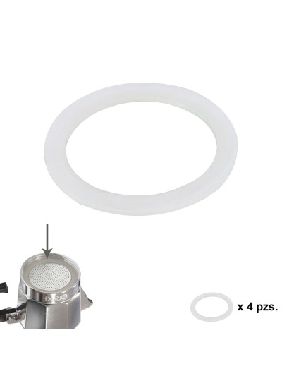 Junta Goma Silicona Cafetera Aluminio Classic / Inducción 2 Tazas (4 Unidades)