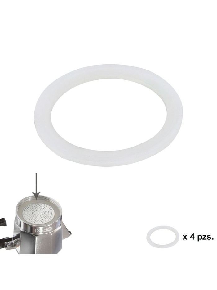 Junta Goma Silicona Cafetera Aluminio Classic / Inducción 2 Tazas (4 Unidades)