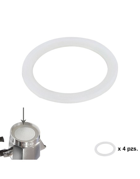 Junta Goma Silicona Cafetera Aluminio Classic / Inducción 2 Tazas (4 Unidades)