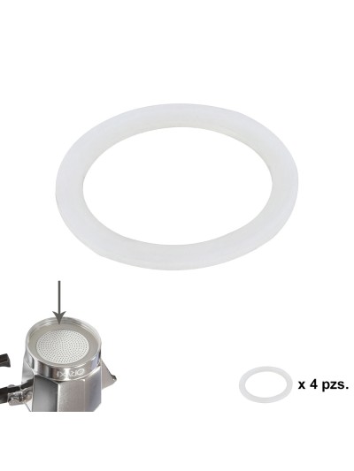 Junta Goma Silicona Cafetera Aluminio Classic / Inducción 3 Tazas (4 Unidades)
