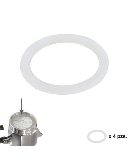 Junta Goma Silicona Cafetera Aluminio Classic / Inducción 3 Tazas (4 Unidades)
