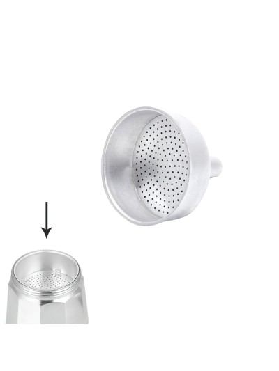 Embudo Cafetera Aluminio Classic / Inducción 2 Tazas