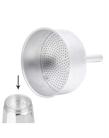 Embudo Cafetera Aluminio Classic / Inducción 12 Tazas