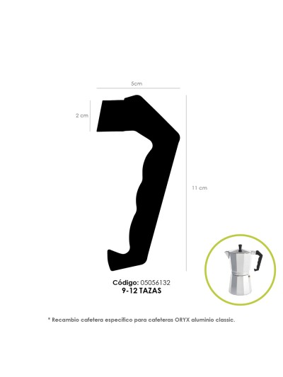 Mango Cafetera Alumino Classic 9 y 12 Tazas
