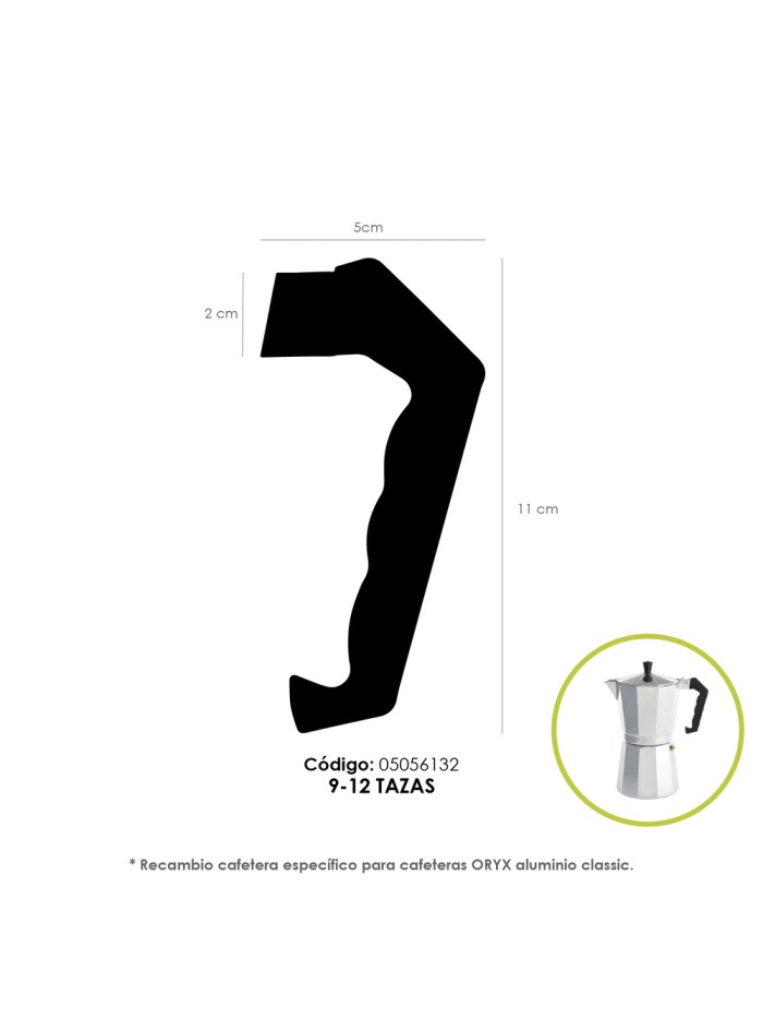 Mango Cafetera Alumino Classic 9 y 12 Tazas