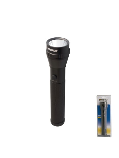 Linterna LED De Mano De Aluminio A Pilas	(2 D) Alta Luminosidad 120 Lumenes (3 Funciones) Mango Estriado