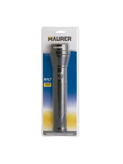 Linterna LED De Mano De Aluminio A Pilas	(2 D) Alta Luminosidad 120 Lumenes (3 Funciones) Mango Estriado
