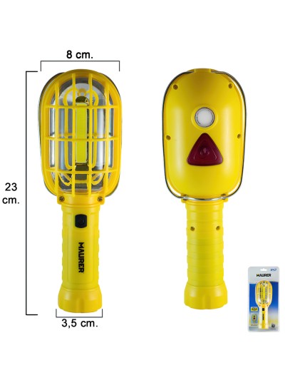 Linterna Led Multifunción Con Luz Emergencia A pilas (3AA) 300 Lumenes Con Iman y Gancho