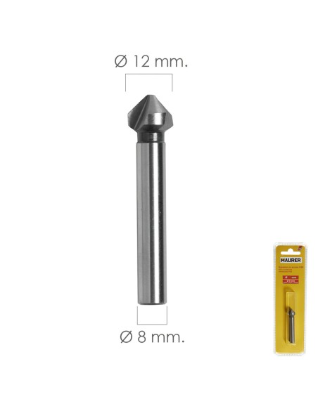 Fresa Vaciadora HSS Ø 12 mm. Para Taladro / Fresadora