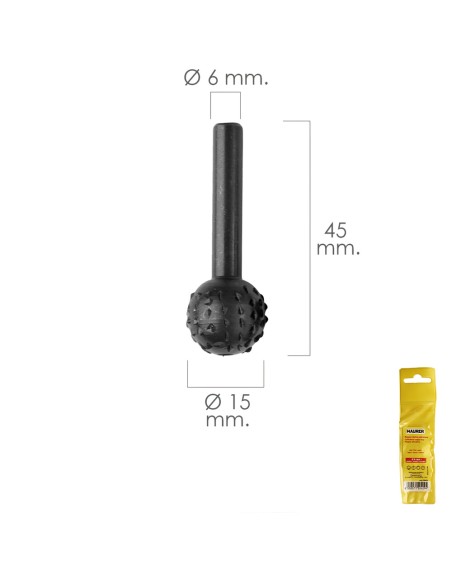 Fresa Rotativa Para Madera Esferica Ø 15 mm. Para Taladro / Fresadora