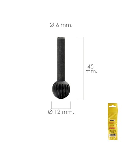 Fresa Rotativa Para Metal Esferica Ø 12 mm. Para Taladro / Fresadora