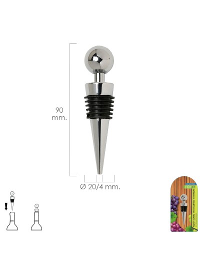 Tapon Botella Vino Acabado Inox
