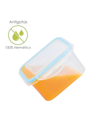 Vaso Recipiente Hermetico Medidor Plastico Redondo 600 ml. Ø 9x18.5 (Alt.) cm.