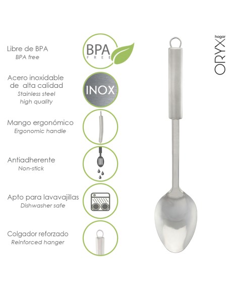 Cuchara Servir Cocina Acero Inoxidable 7 x 30,5 (Alt.) cm.